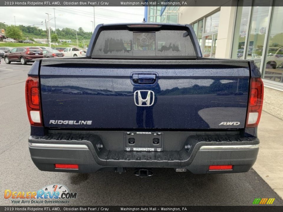 2019 Honda Ridgeline RTL AWD Obsidian Blue Pearl / Gray Photo #6