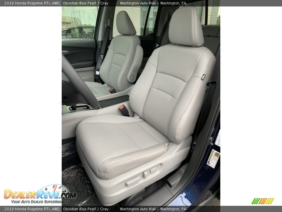 2019 Honda Ridgeline RTL AWD Obsidian Blue Pearl / Gray Photo #14