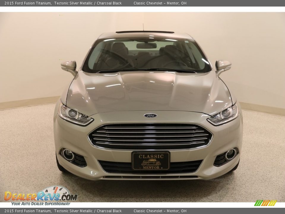 2015 Ford Fusion Titanium Tectonic Silver Metallic / Charcoal Black Photo #2