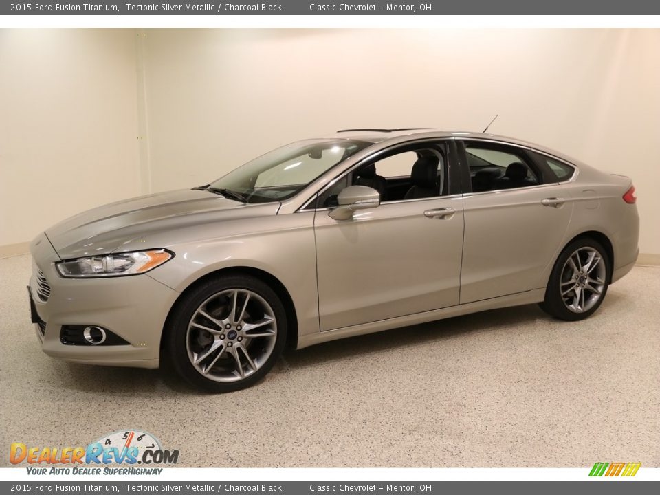 2015 Ford Fusion Titanium Tectonic Silver Metallic / Charcoal Black Photo #3