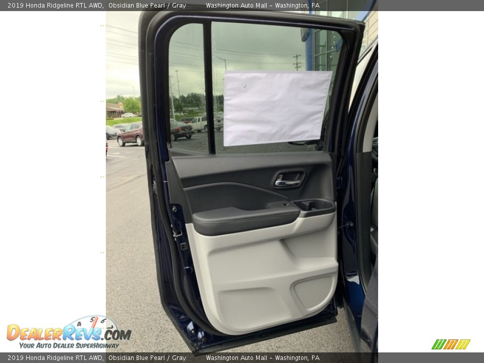 2019 Honda Ridgeline RTL AWD Obsidian Blue Pearl / Gray Photo #16