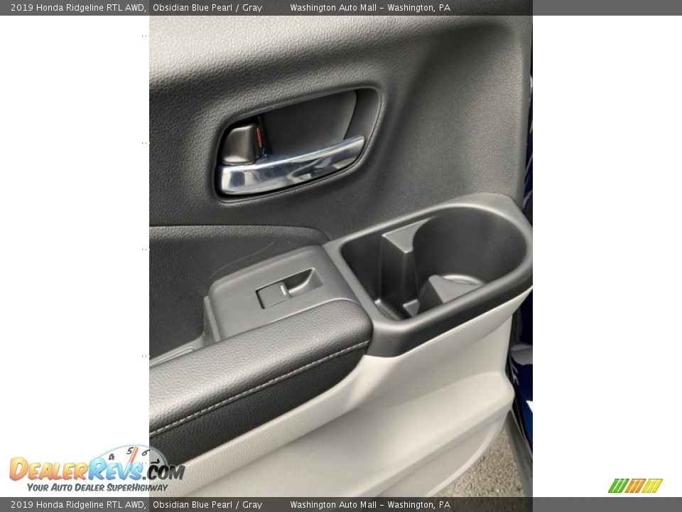 2019 Honda Ridgeline RTL AWD Obsidian Blue Pearl / Gray Photo #17