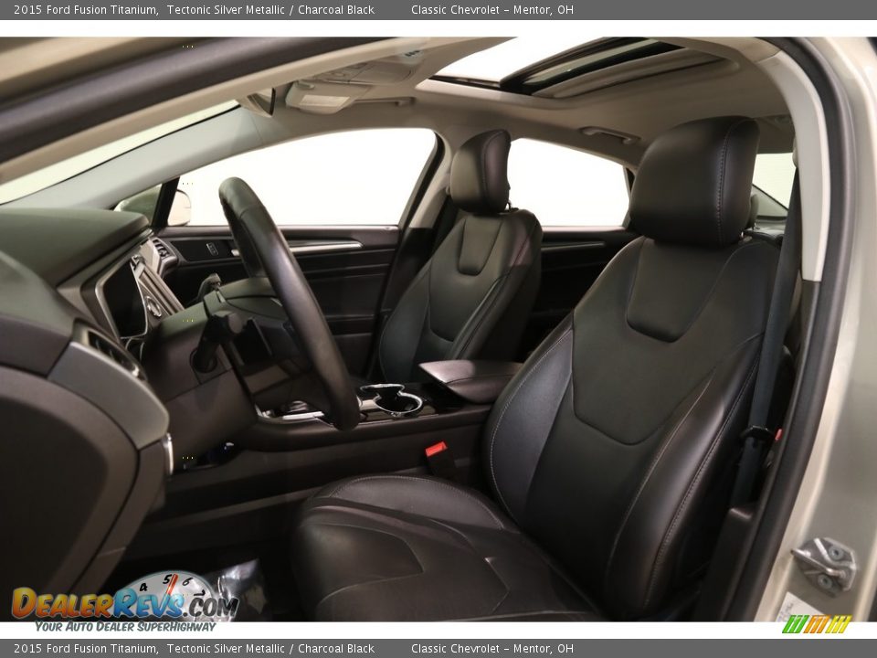 2015 Ford Fusion Titanium Tectonic Silver Metallic / Charcoal Black Photo #5