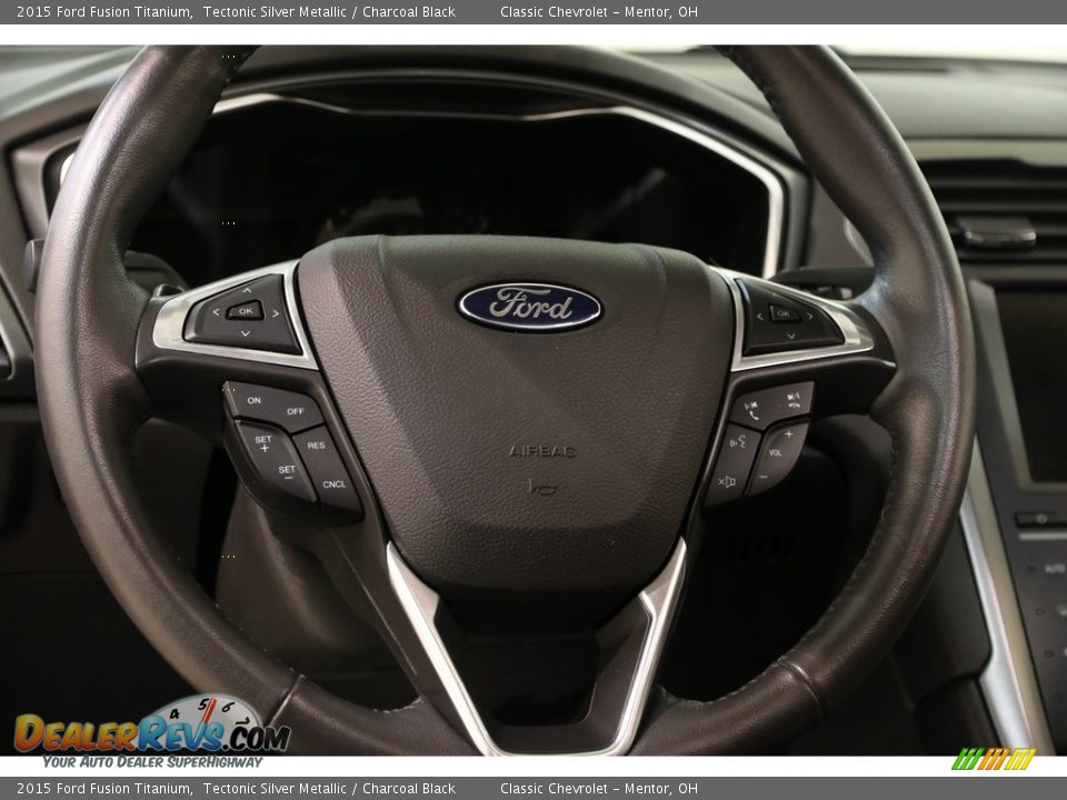2015 Ford Fusion Titanium Tectonic Silver Metallic / Charcoal Black Photo #7