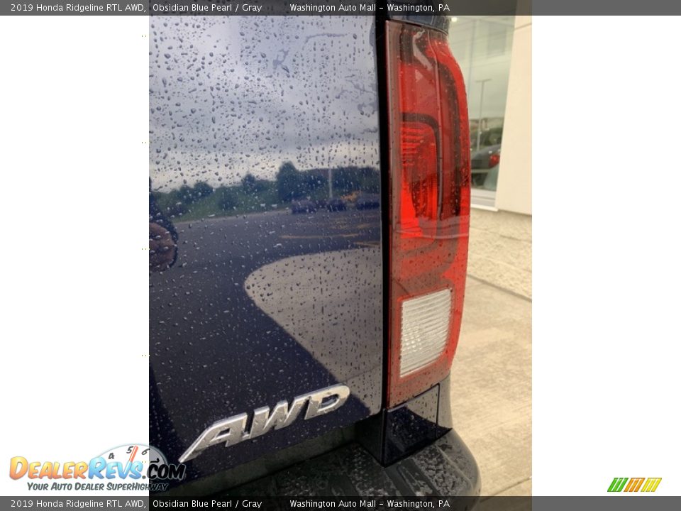 2019 Honda Ridgeline RTL AWD Obsidian Blue Pearl / Gray Photo #22