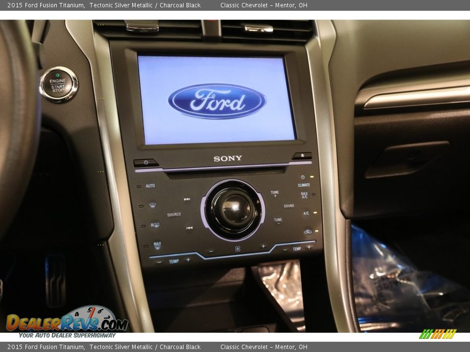 2015 Ford Fusion Titanium Tectonic Silver Metallic / Charcoal Black Photo #9