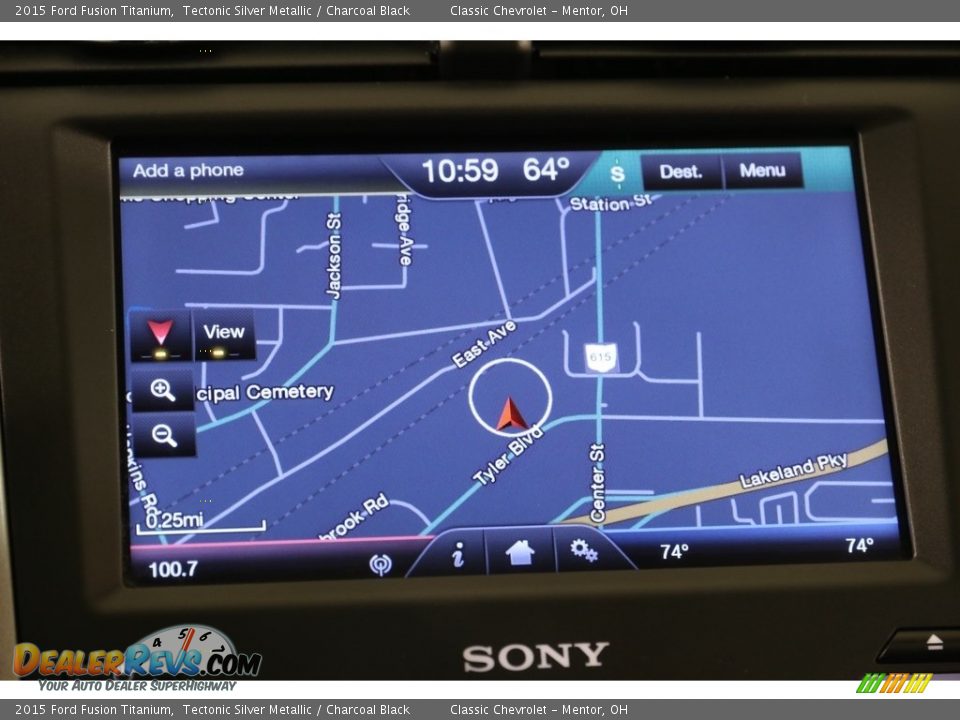 2015 Ford Fusion Titanium Tectonic Silver Metallic / Charcoal Black Photo #11