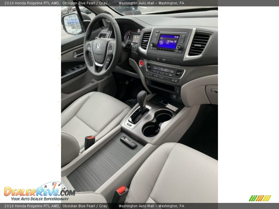 2019 Honda Ridgeline RTL AWD Obsidian Blue Pearl / Gray Photo #28