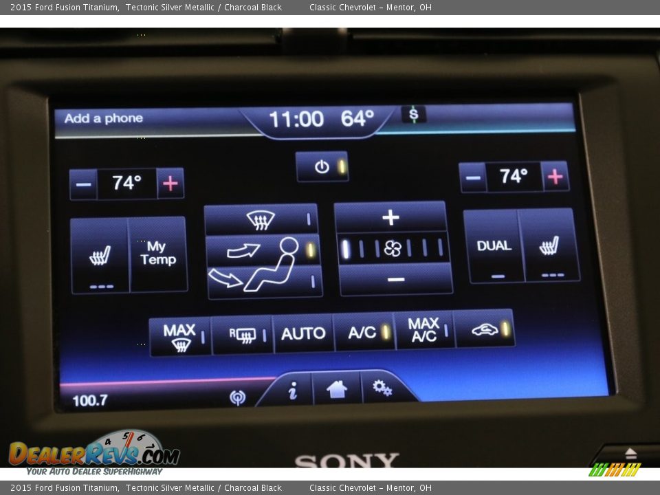 2015 Ford Fusion Titanium Tectonic Silver Metallic / Charcoal Black Photo #14