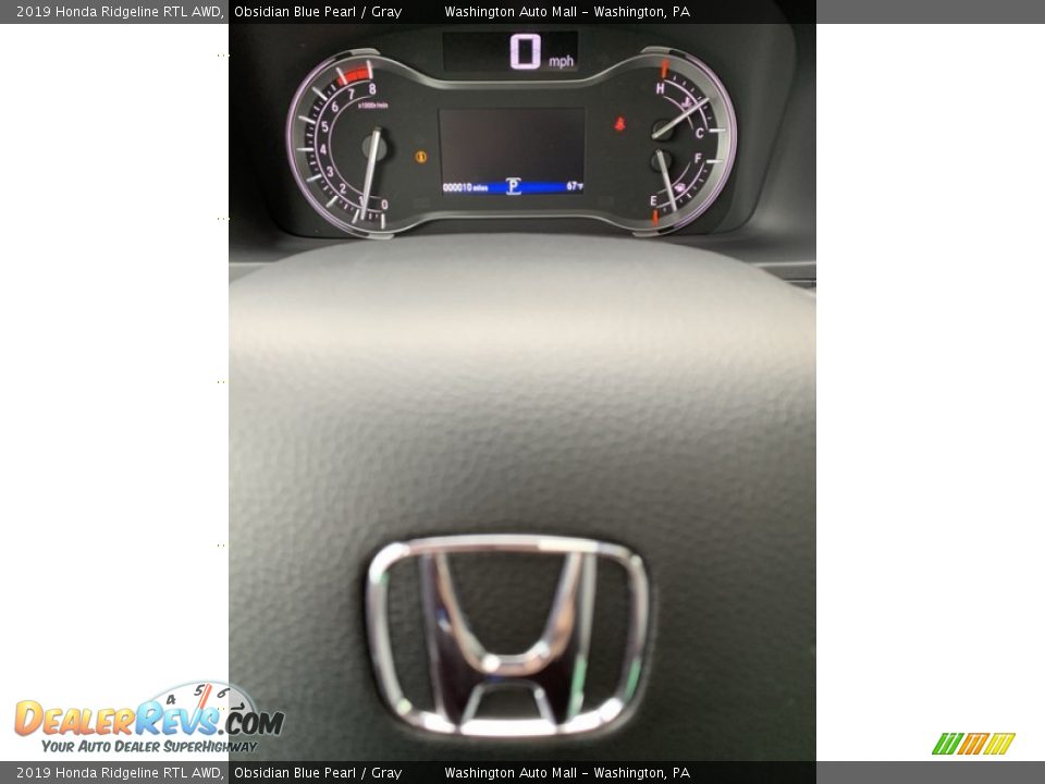 2019 Honda Ridgeline RTL AWD Obsidian Blue Pearl / Gray Photo #30