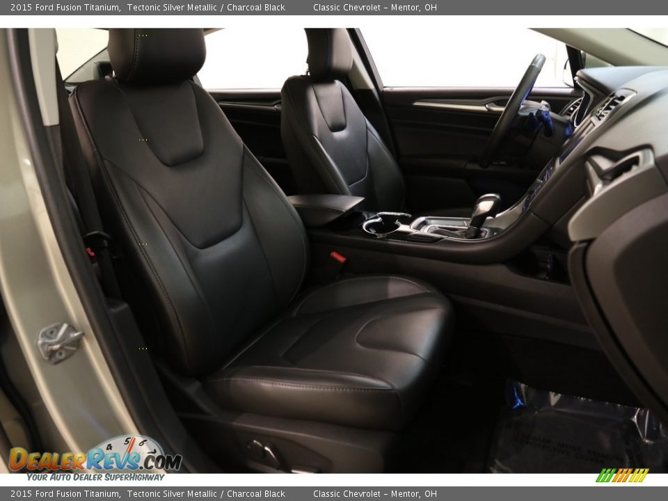 2015 Ford Fusion Titanium Tectonic Silver Metallic / Charcoal Black Photo #16