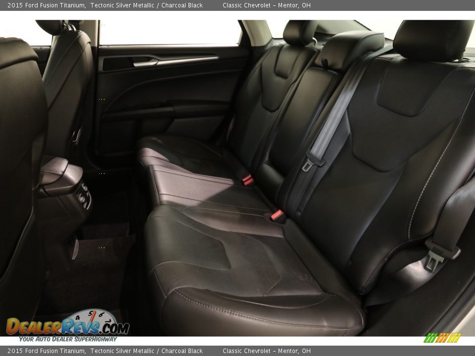 2015 Ford Fusion Titanium Tectonic Silver Metallic / Charcoal Black Photo #18