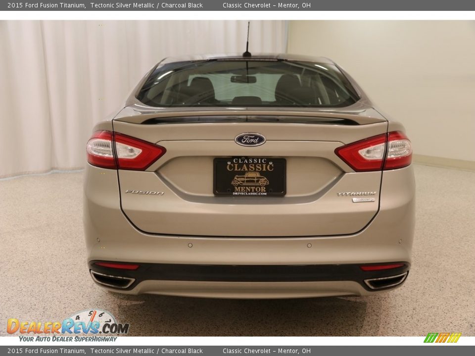 2015 Ford Fusion Titanium Tectonic Silver Metallic / Charcoal Black Photo #19