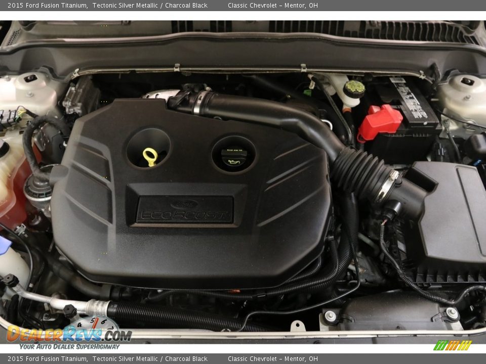 2015 Ford Fusion Titanium Tectonic Silver Metallic / Charcoal Black Photo #20