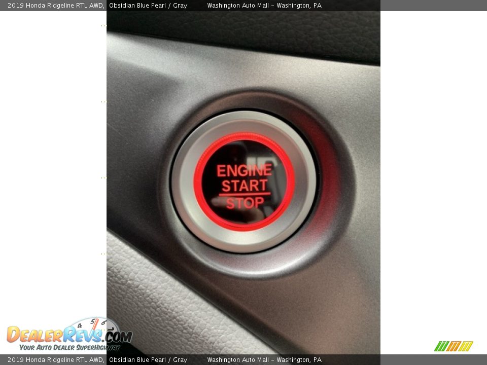 2019 Honda Ridgeline RTL AWD Obsidian Blue Pearl / Gray Photo #36