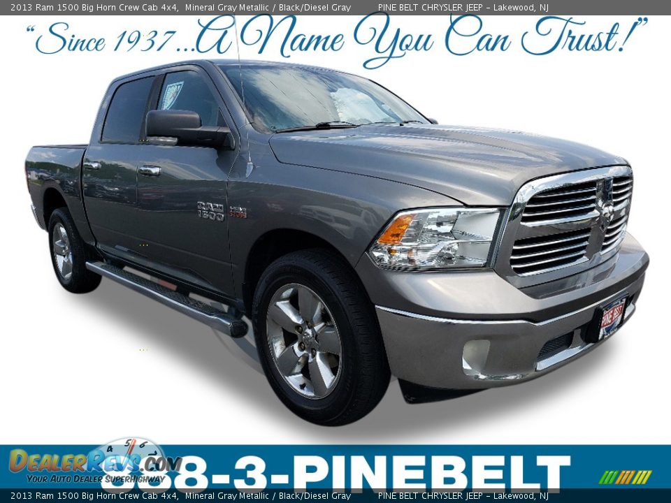 2013 Ram 1500 Big Horn Crew Cab 4x4 Mineral Gray Metallic / Black/Diesel Gray Photo #1