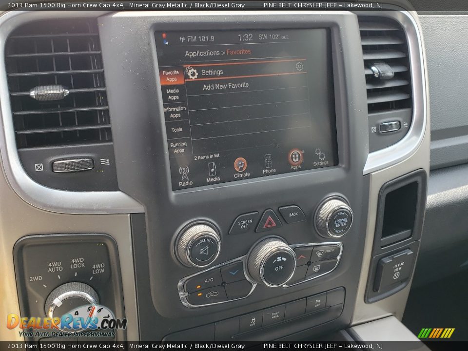 2013 Ram 1500 Big Horn Crew Cab 4x4 Mineral Gray Metallic / Black/Diesel Gray Photo #21