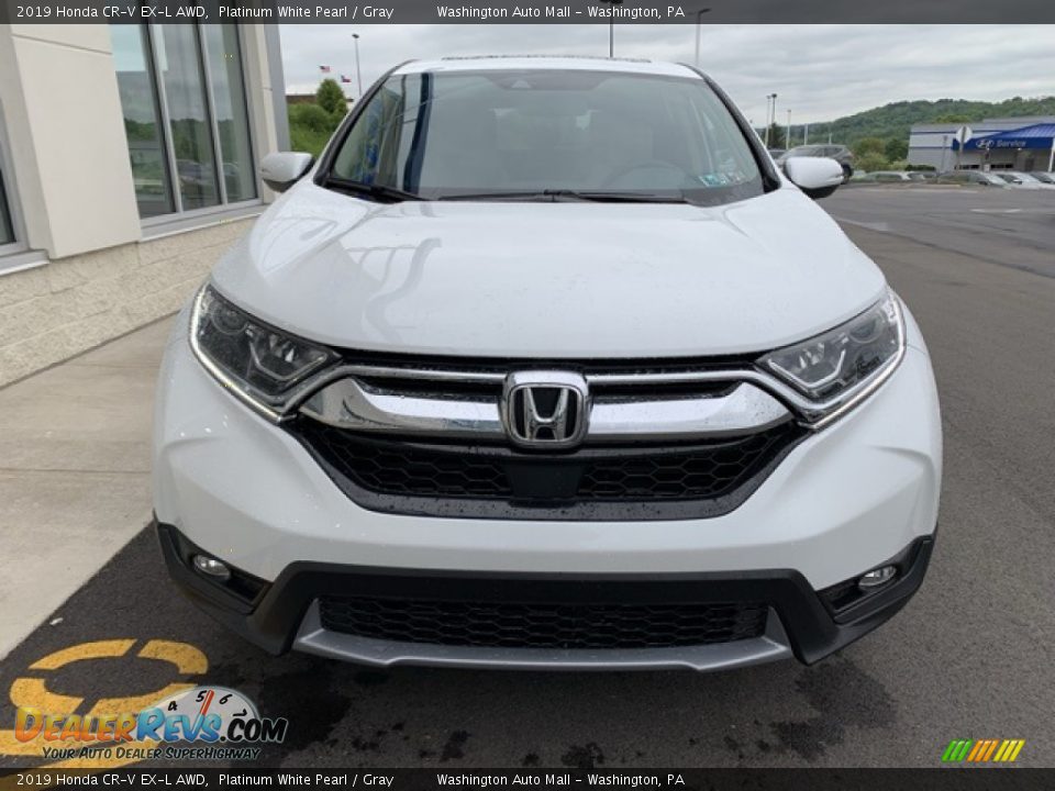 2019 Honda CR-V EX-L AWD Platinum White Pearl / Gray Photo #3