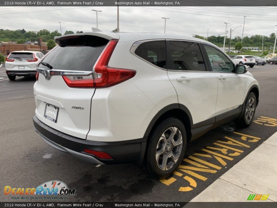 2019 Honda CR-V EX-L AWD Platinum White Pearl / Gray Photo #5