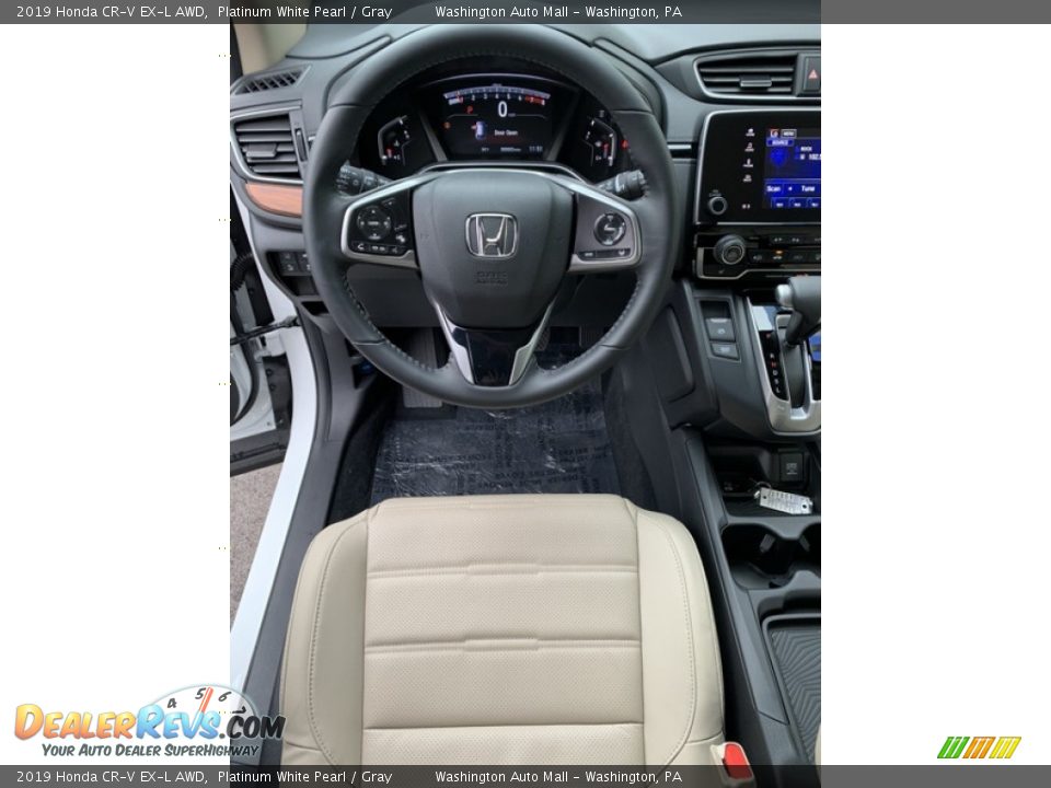 2019 Honda CR-V EX-L AWD Platinum White Pearl / Gray Photo #13