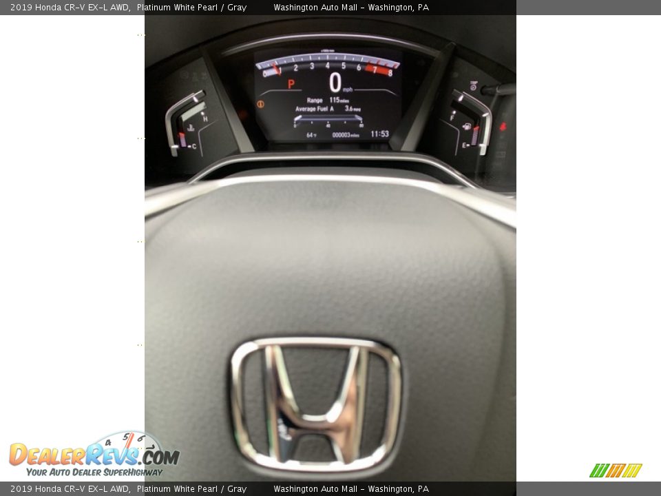 2019 Honda CR-V EX-L AWD Platinum White Pearl / Gray Photo #32