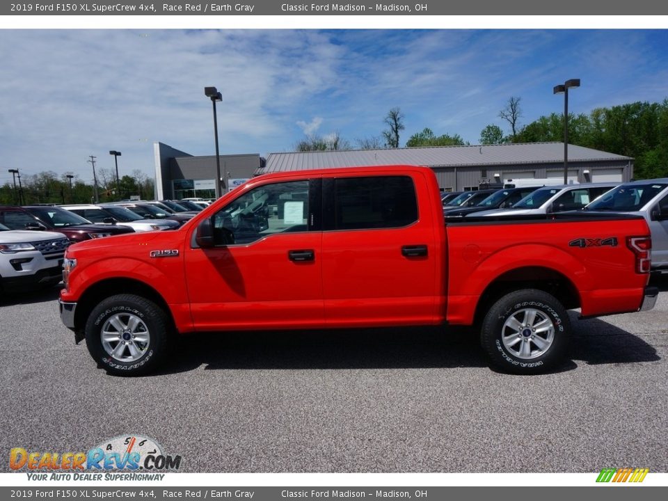 2019 Ford F150 XL SuperCrew 4x4 Race Red / Earth Gray Photo #2