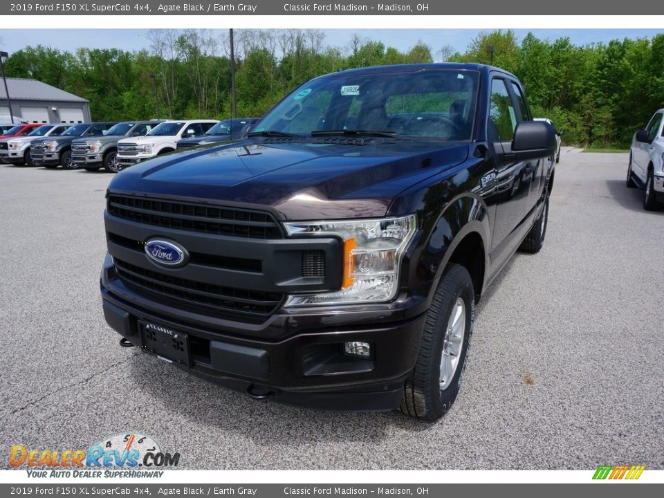 2019 Ford F150 XL SuperCab 4x4 Agate Black / Earth Gray Photo #1