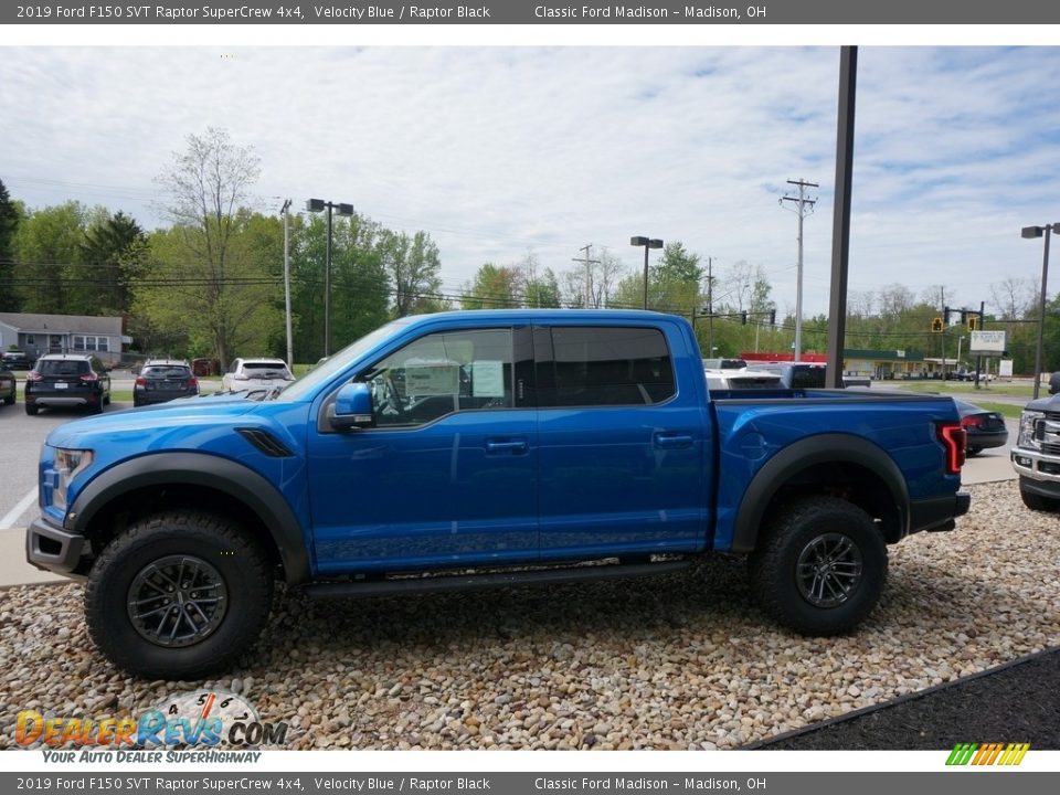 2019 Ford F150 SVT Raptor SuperCrew 4x4 Velocity Blue / Raptor Black Photo #2