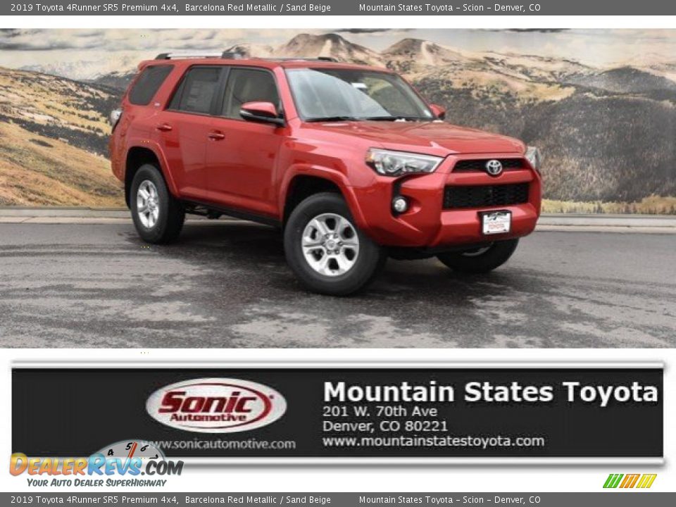 2019 Toyota 4Runner SR5 Premium 4x4 Barcelona Red Metallic / Sand Beige Photo #1