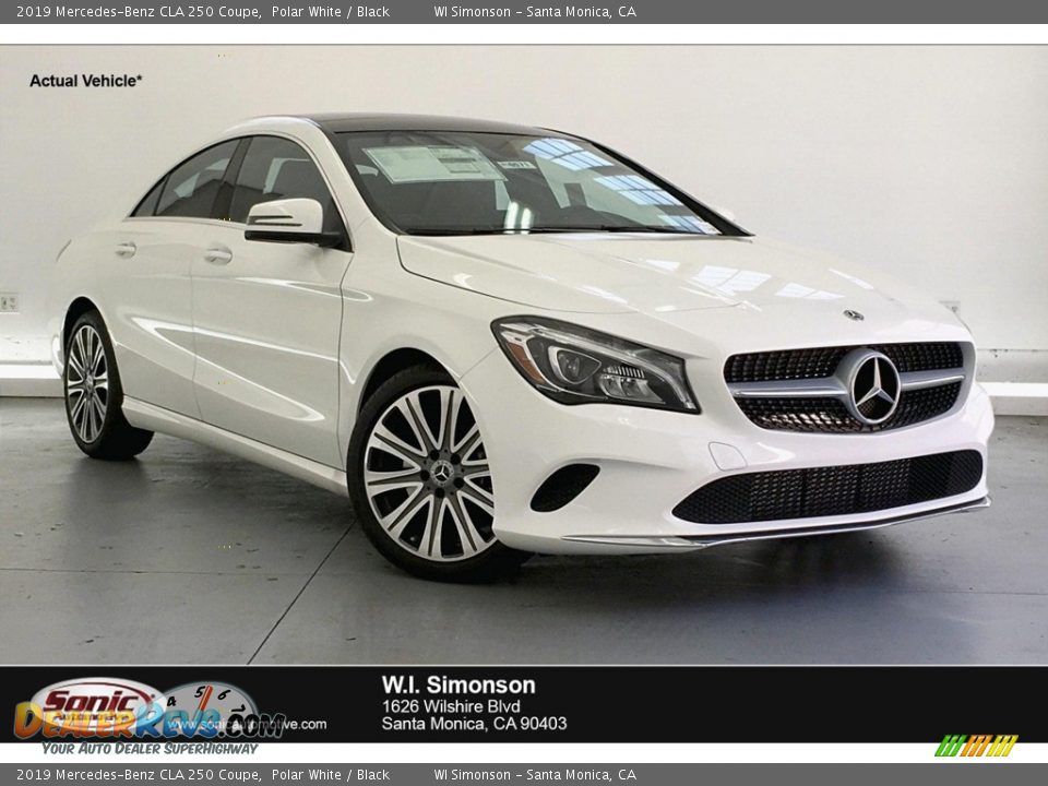 2019 Mercedes-Benz CLA 250 Coupe Polar White / Black Photo #1