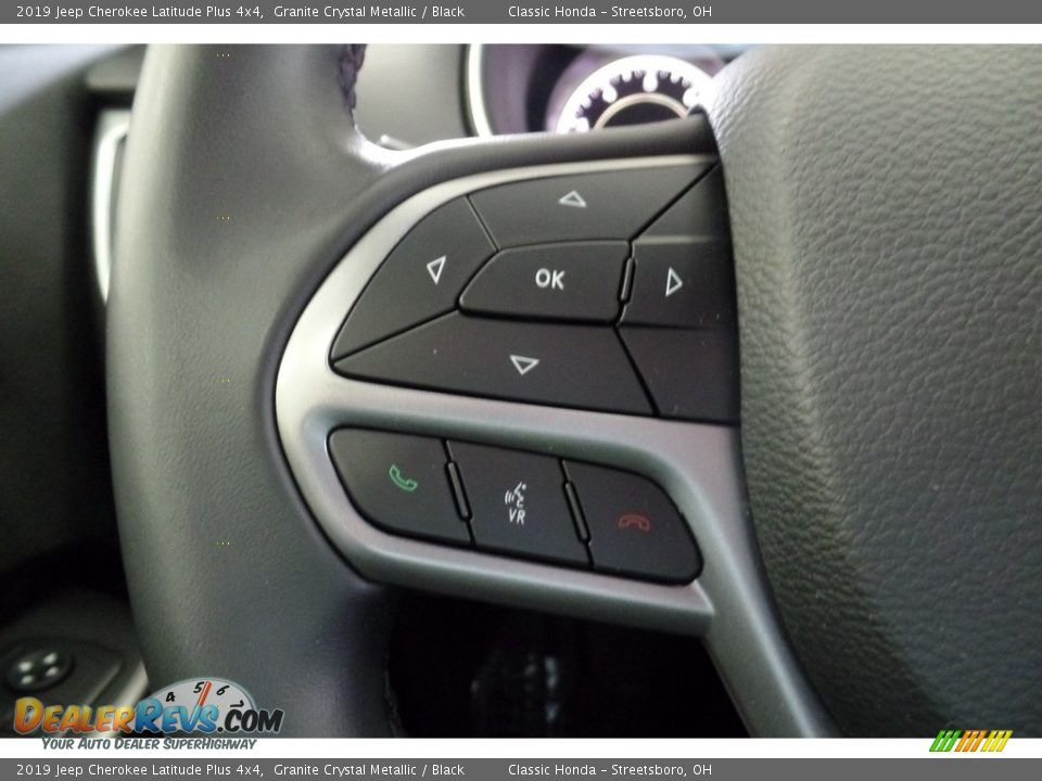 2019 Jeep Cherokee Latitude Plus 4x4 Granite Crystal Metallic / Black Photo #30