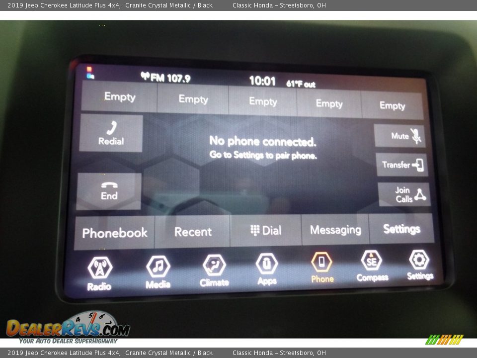 2019 Jeep Cherokee Latitude Plus 4x4 Granite Crystal Metallic / Black Photo #35