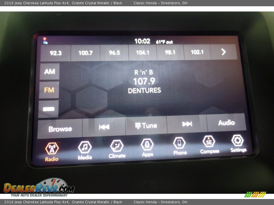 2019 Jeep Cherokee Latitude Plus 4x4 Granite Crystal Metallic / Black Photo #36