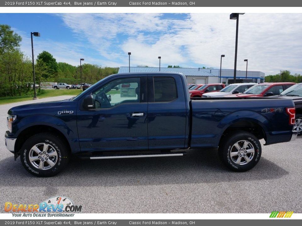 2019 Ford F150 XLT SuperCab 4x4 Blue Jeans / Earth Gray Photo #2