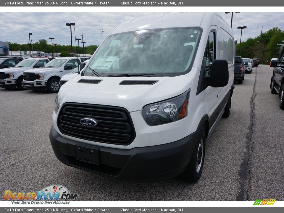 2019 Ford Transit Van 250 MR Long Oxford White / Pewter Photo #1
