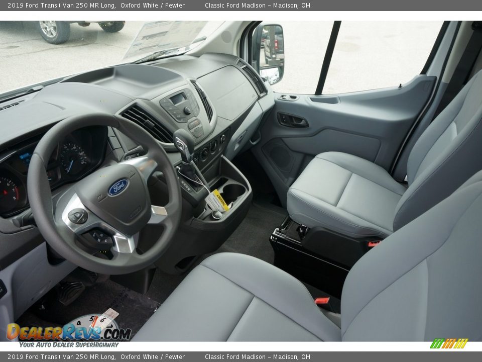Pewter Interior - 2019 Ford Transit Van 250 MR Long Photo #4