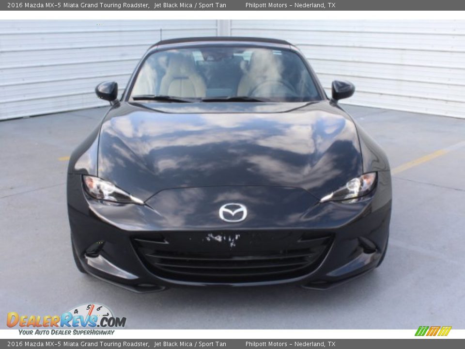 2016 Mazda MX-5 Miata Grand Touring Roadster Jet Black Mica / Sport Tan Photo #3
