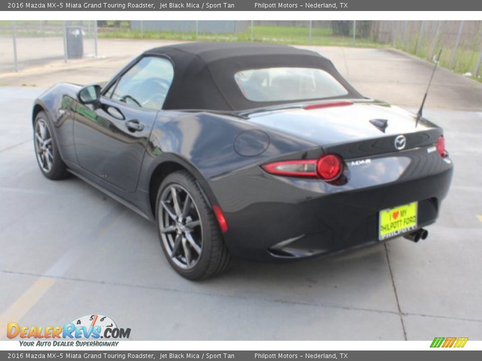 2016 Mazda MX-5 Miata Grand Touring Roadster Jet Black Mica / Sport Tan Photo #7