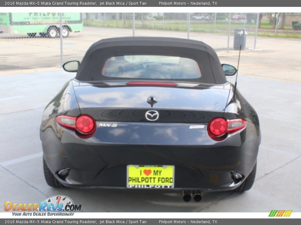 2016 Mazda MX-5 Miata Grand Touring Roadster Jet Black Mica / Sport Tan Photo #8