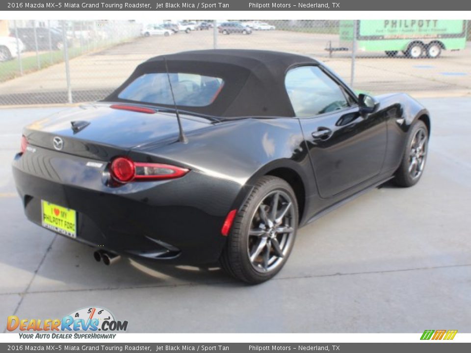 2016 Mazda MX-5 Miata Grand Touring Roadster Jet Black Mica / Sport Tan Photo #9