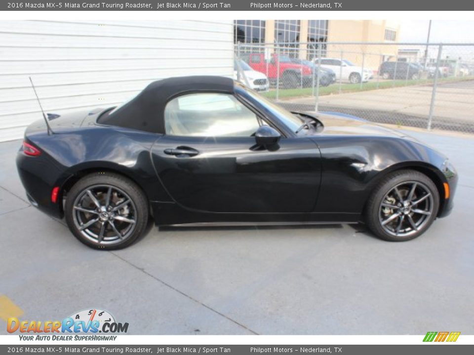 2016 Mazda MX-5 Miata Grand Touring Roadster Jet Black Mica / Sport Tan Photo #10