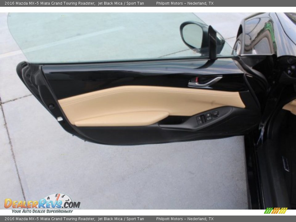 2016 Mazda MX-5 Miata Grand Touring Roadster Jet Black Mica / Sport Tan Photo #11