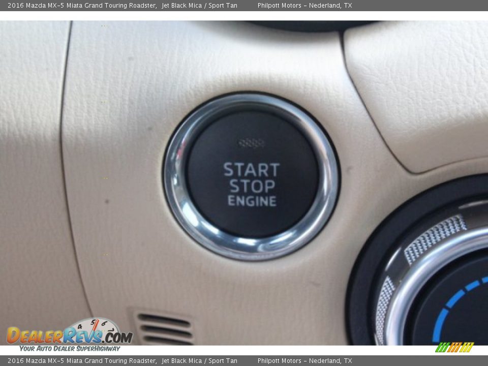 2016 Mazda MX-5 Miata Grand Touring Roadster Jet Black Mica / Sport Tan Photo #15