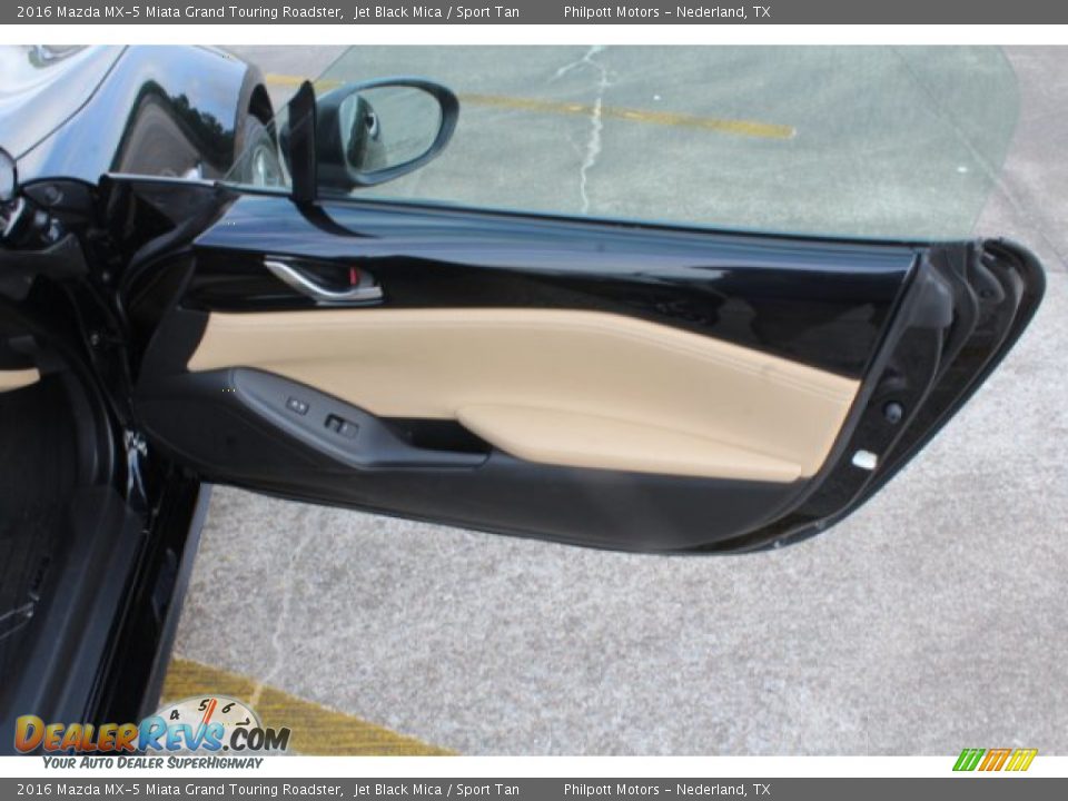 2016 Mazda MX-5 Miata Grand Touring Roadster Jet Black Mica / Sport Tan Photo #21