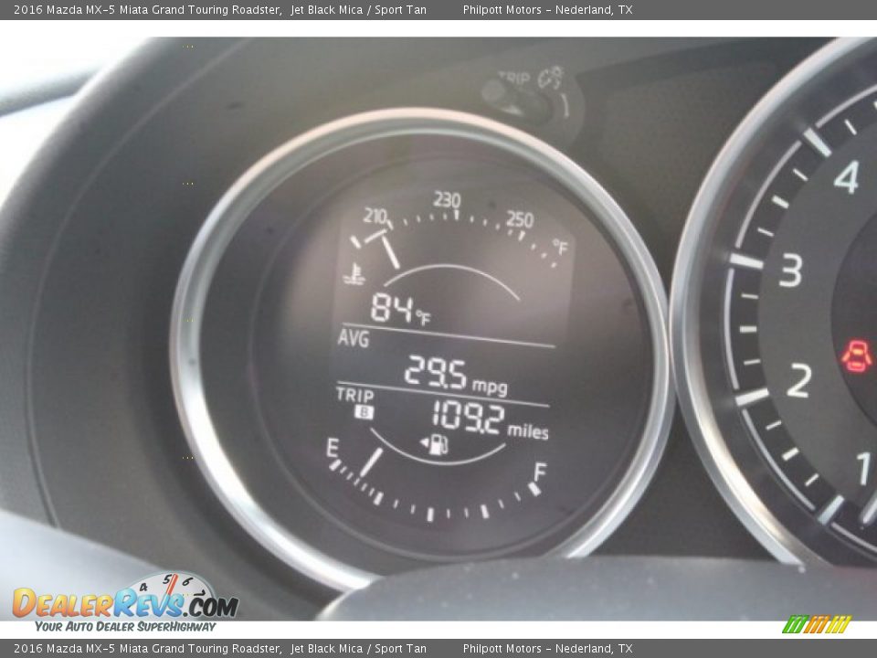 2016 Mazda MX-5 Miata Grand Touring Roadster Jet Black Mica / Sport Tan Photo #25