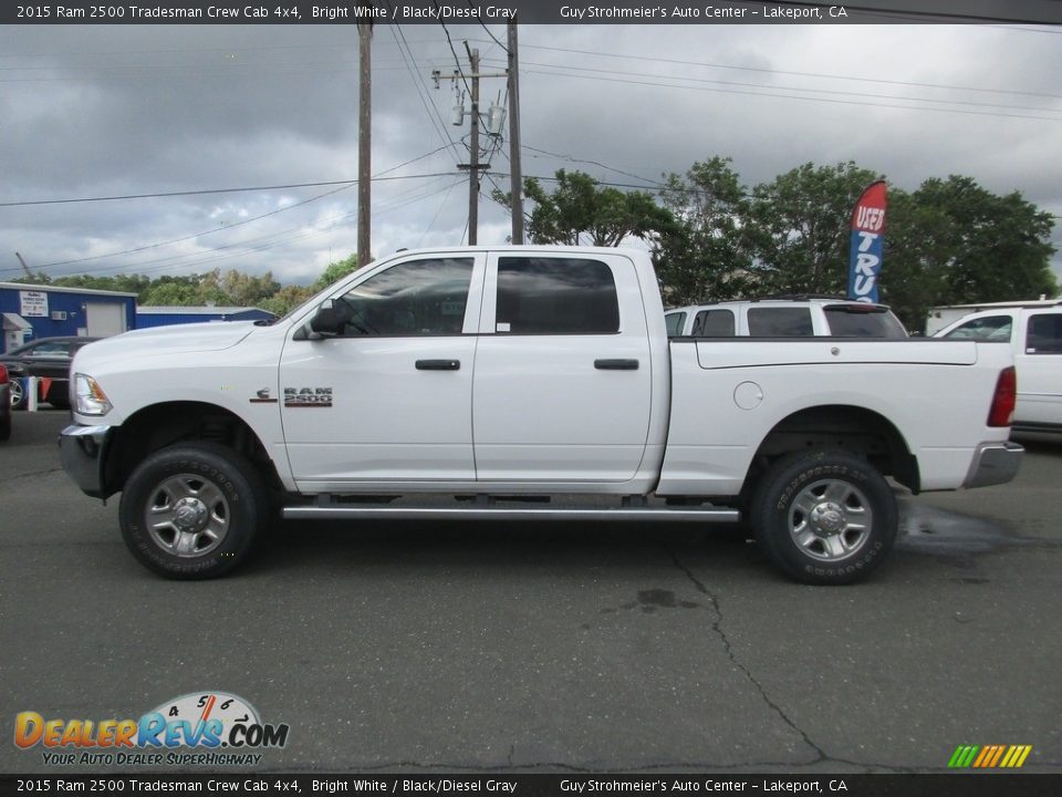 2015 Ram 2500 Tradesman Crew Cab 4x4 Bright White / Black/Diesel Gray Photo #4