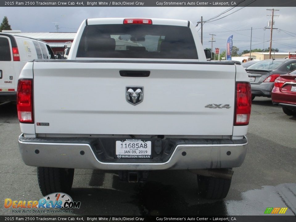 2015 Ram 2500 Tradesman Crew Cab 4x4 Bright White / Black/Diesel Gray Photo #6