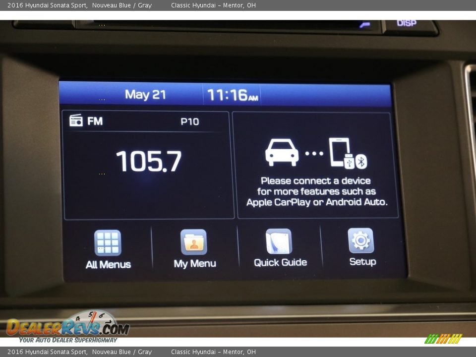 2016 Hyundai Sonata Sport Nouveau Blue / Gray Photo #10