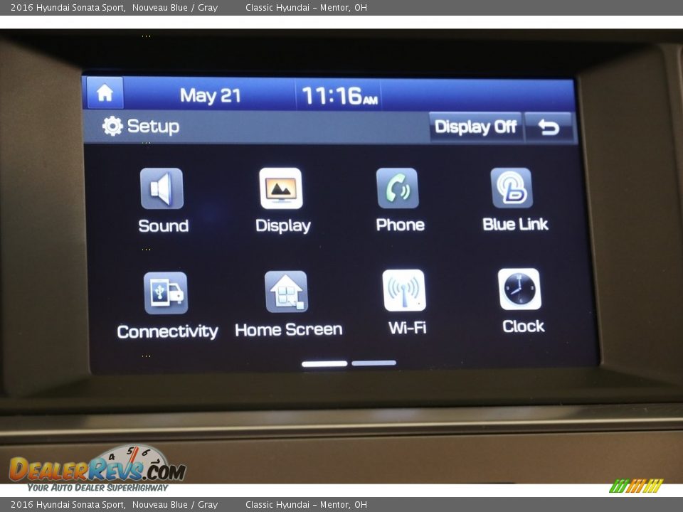 2016 Hyundai Sonata Sport Nouveau Blue / Gray Photo #11