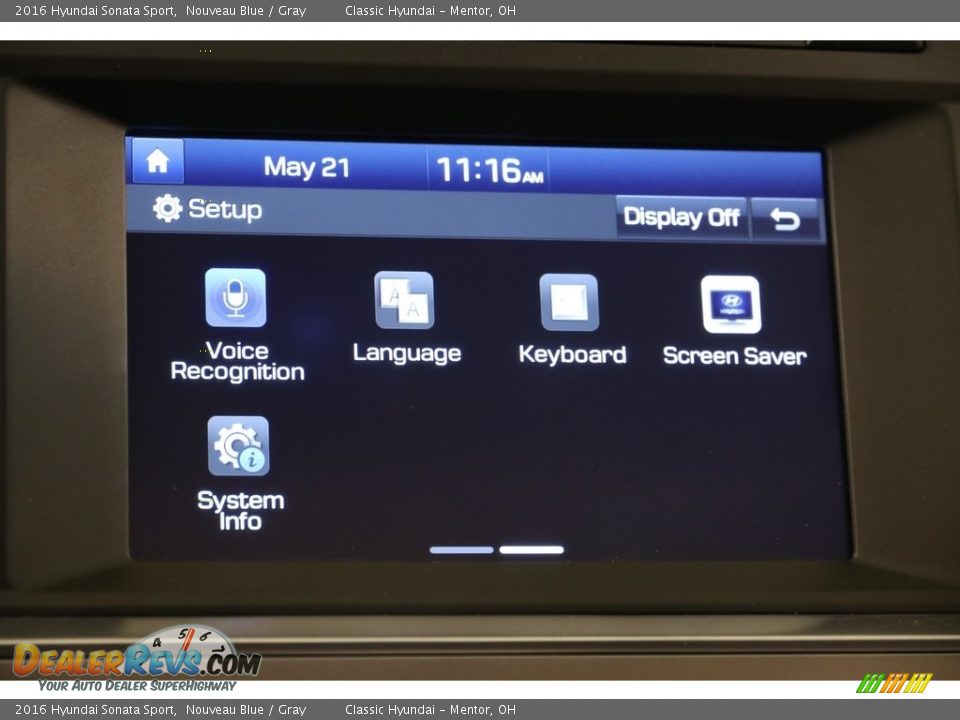 2016 Hyundai Sonata Sport Nouveau Blue / Gray Photo #12